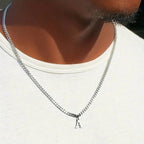 PENDRA Alphabet Cuban Pendant Necklace