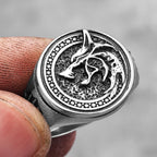 Viking Wizard Wolf Paw Stainless Steel Mens Rings Punk HipHop Unique Trendy for Male Biker Jewelry Creativity Gift Wholesale