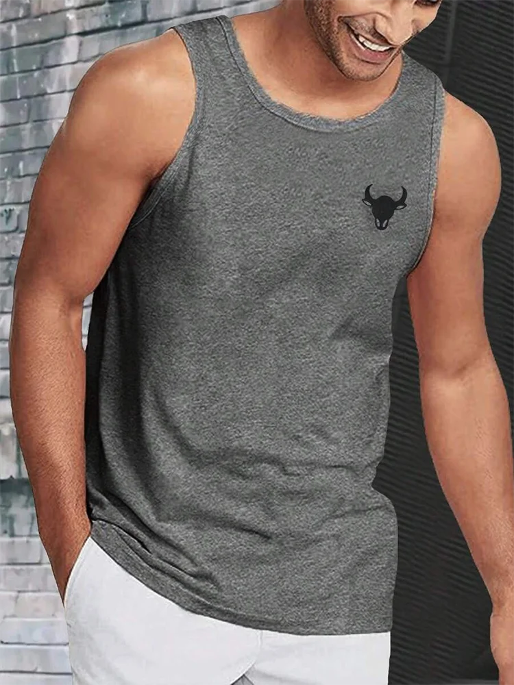 Summer Exercise Fitness Men's Tank Top Outdoor Sports Loose Comfortable Men's Sleeveless Tee Daily Street Men's Fashion Tank Top