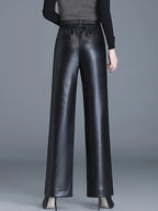 PENDRA Noir Flare High Waist Floor Length Pants