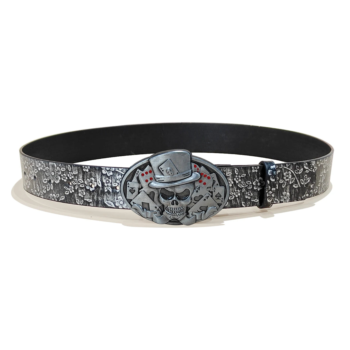 Men's Vintage Embossed Pu Leather Belt For women Skull Ghost Buckle Y2K Gothic Punk Rock Hip Hop Accessory spring summer
