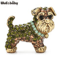 PENDRA Schnauzer Rhinestone Dog Brooch