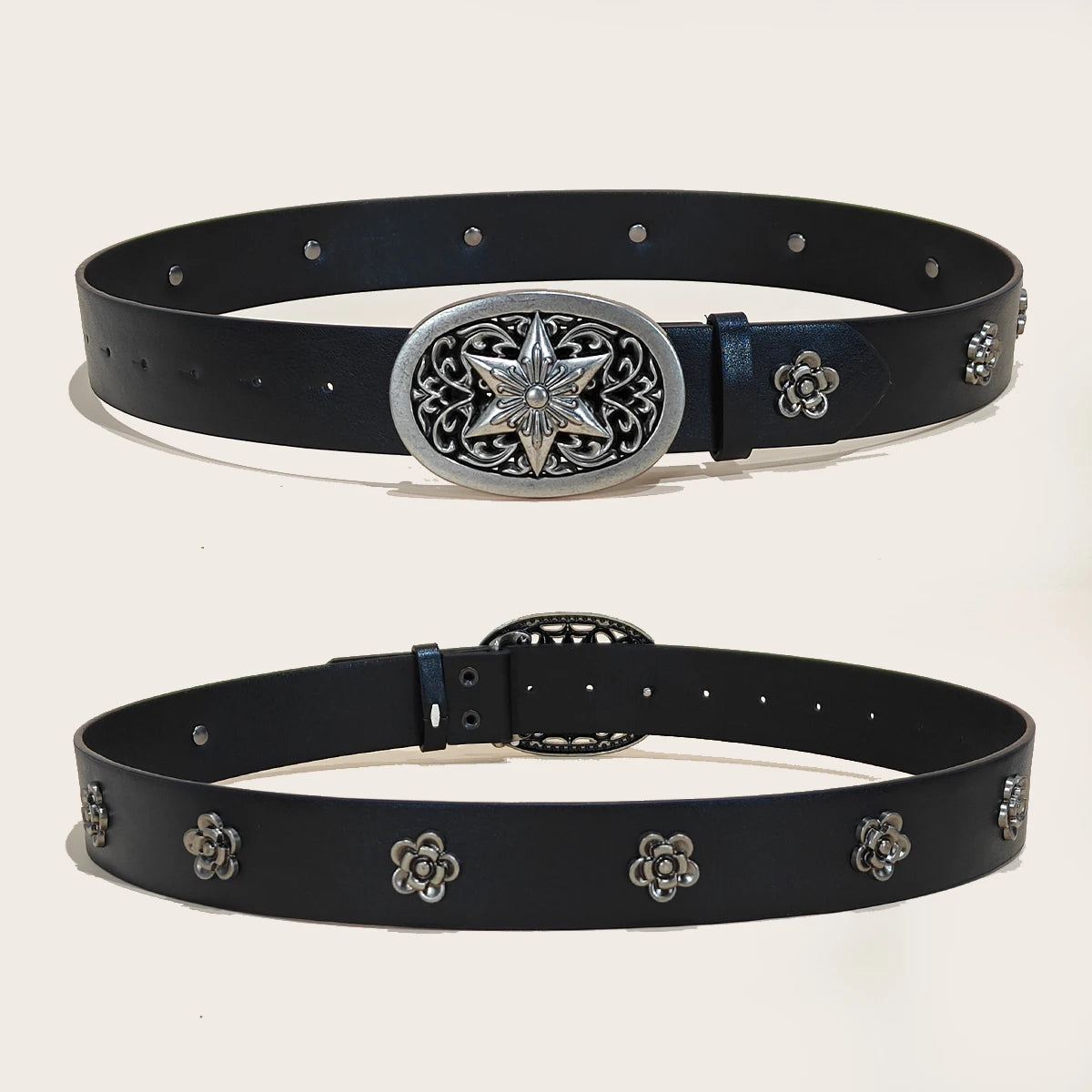 PENDRA Miralia D-Buckle Skull Gothic Belt