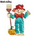 PENDRA Funny Taking Broom Dog Brooch