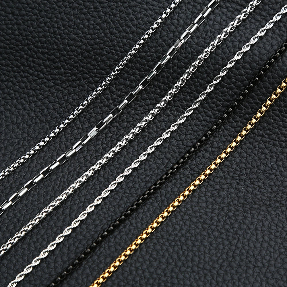 PENDRA Rololink 3mm 316L Stainless Steel Chain Necklace
