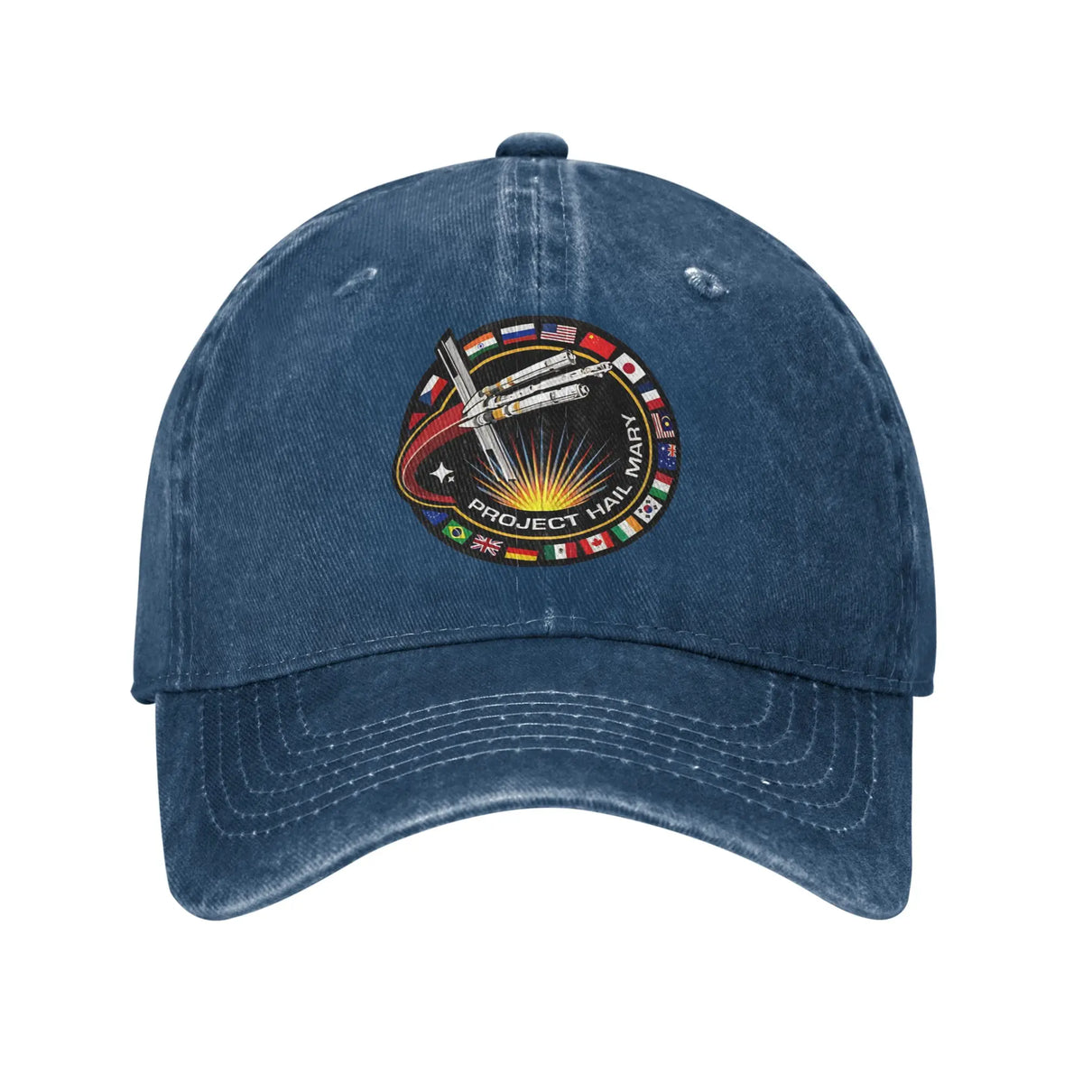 Project Hail Mary  Sun Baseball Cap Mission Patch With Countries Unisex-Teens Trucker Hat Summer Casual Breathable Snapback Cap