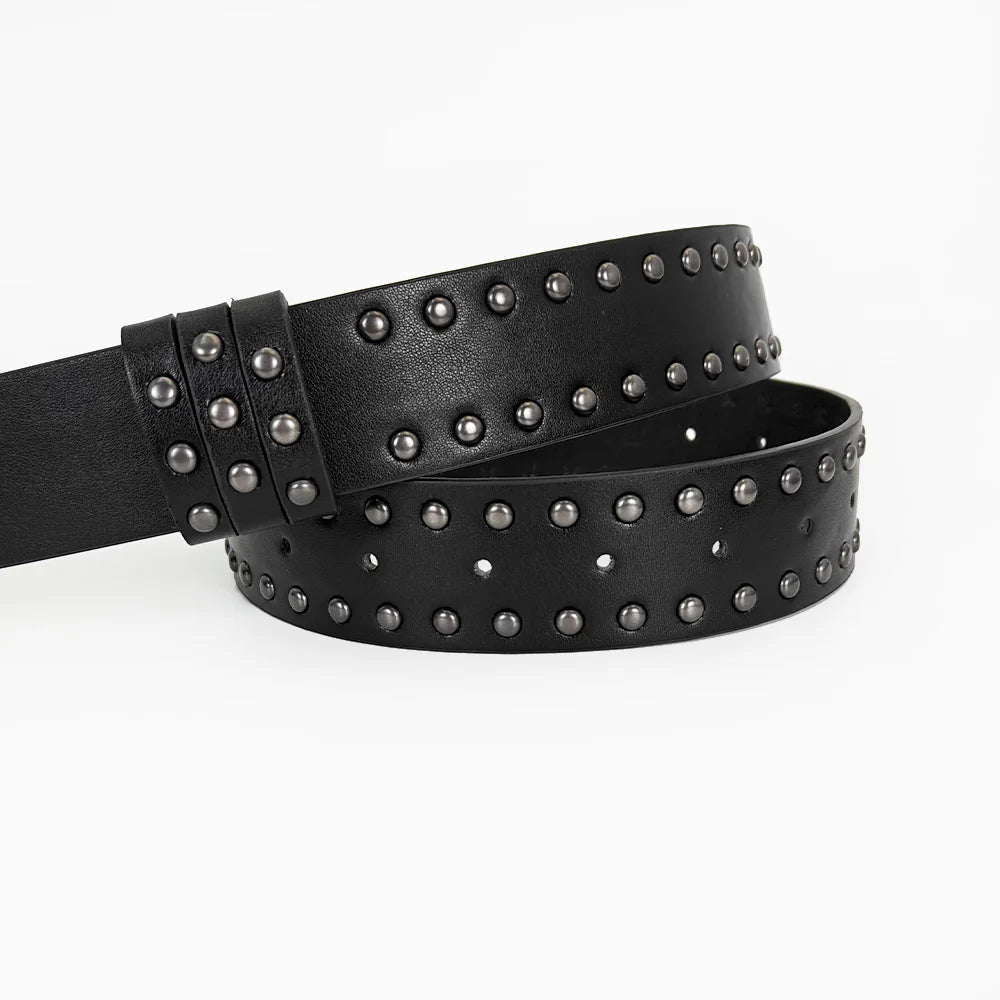 PENDRA Bellais Black Skull Designer Belt
