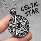 PENDRA Star David Masonic Steel Necklace