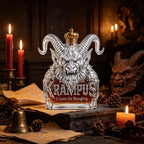 Krampus Gothic Demon Horn Glass Decanter Creative Spirits Bottle for Whiskey Bourbon Rum and Holiday Decoration