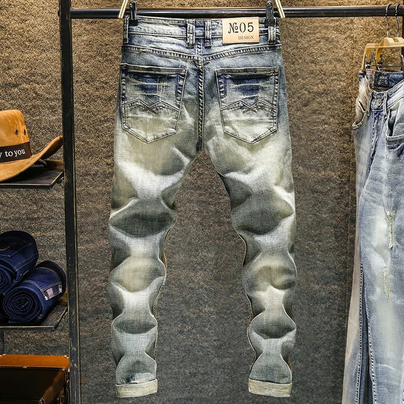 PENDRA Elastic Old Slim Pants