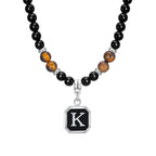 PENDRA Tiger Alphabet Beaded Necklace