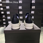 PENDRA Noir Luxe Black Genuine Leather 6cm Platform Flat Sneakers