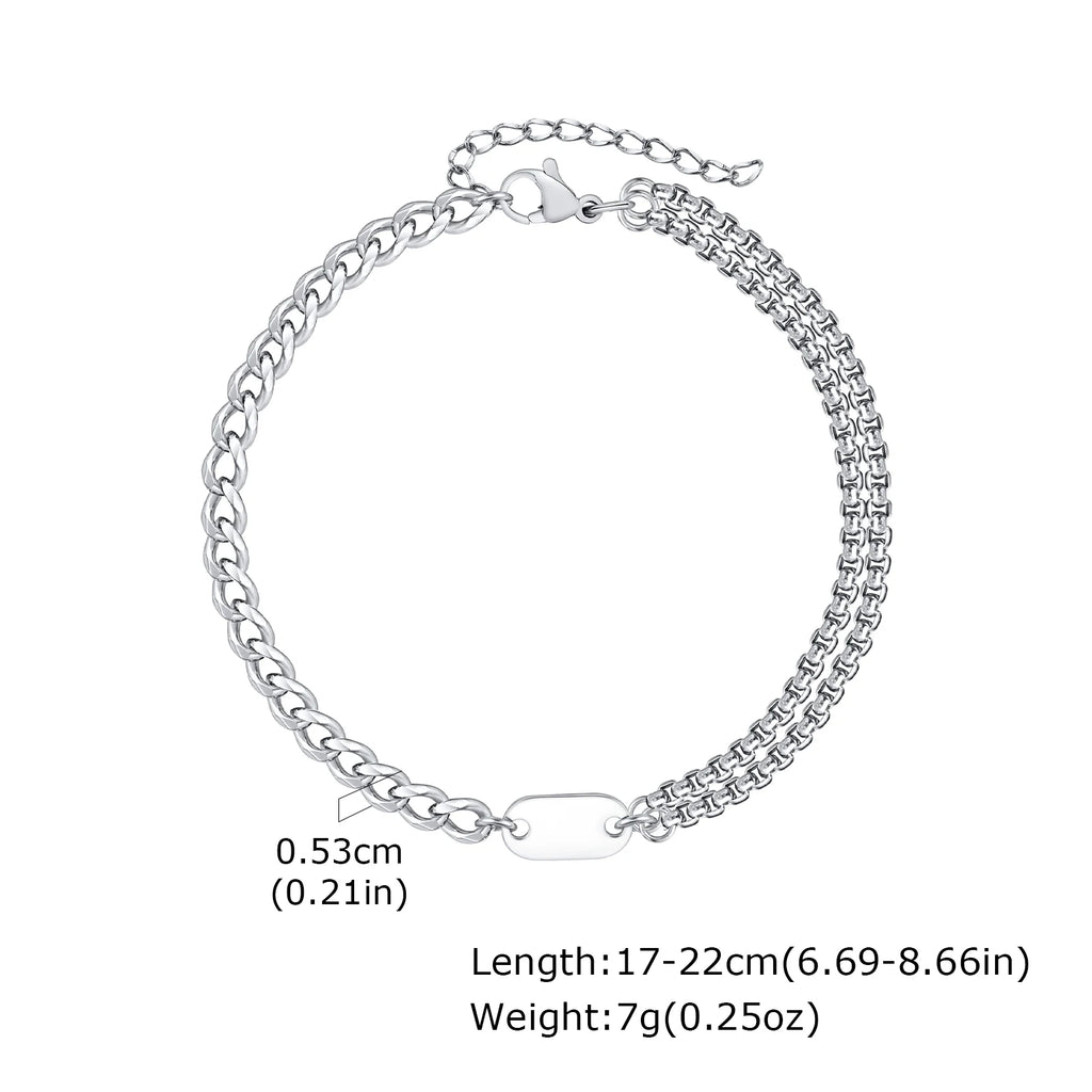 PENDRA Initial Cuban Bracelet