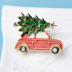 PENDRA Carabelle Enamel Christmas Car Brooch