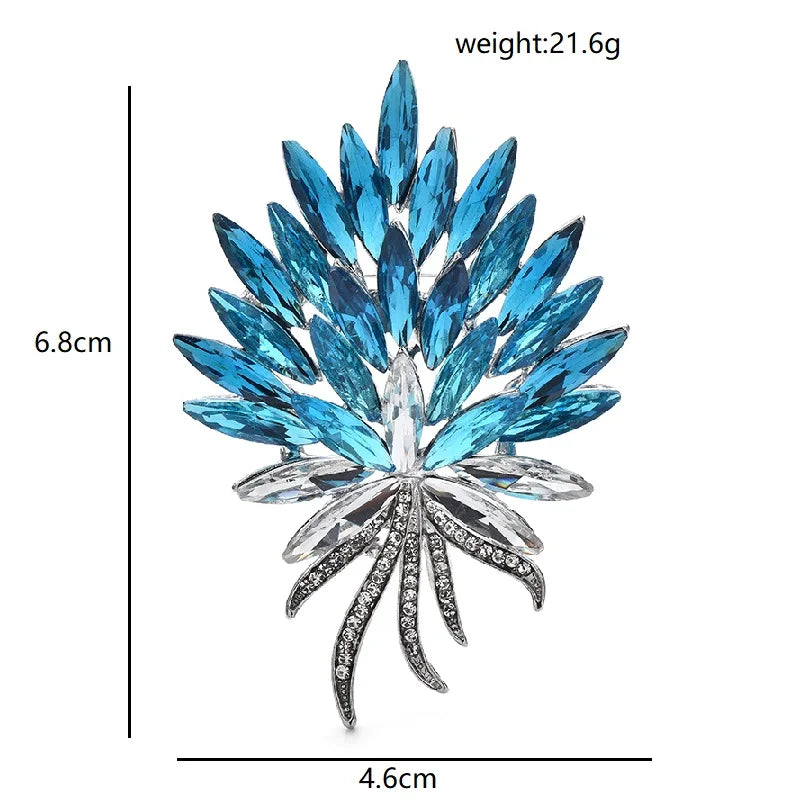 PENDRA Florina Crystal Flower Bouquet Brooch
