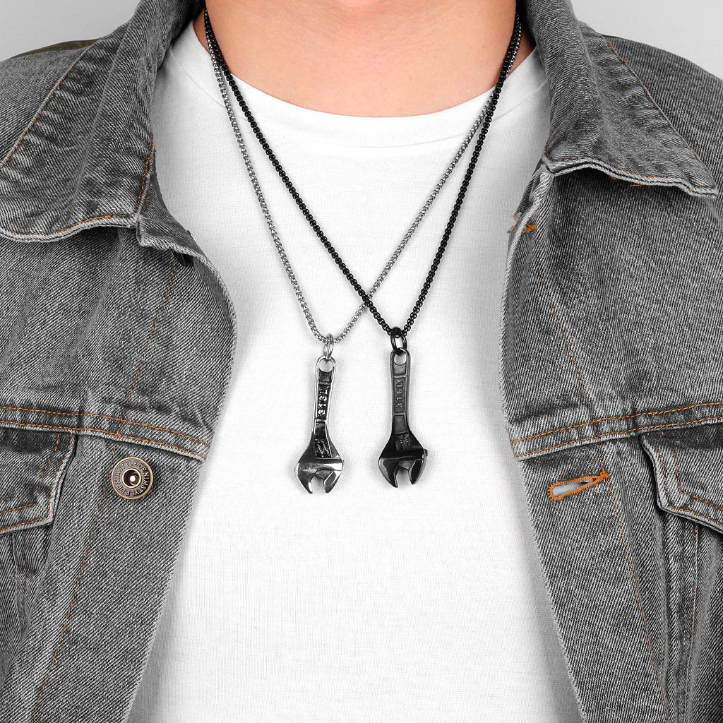 PENDRA Worker Wrench Boyfriend Steel Necklace