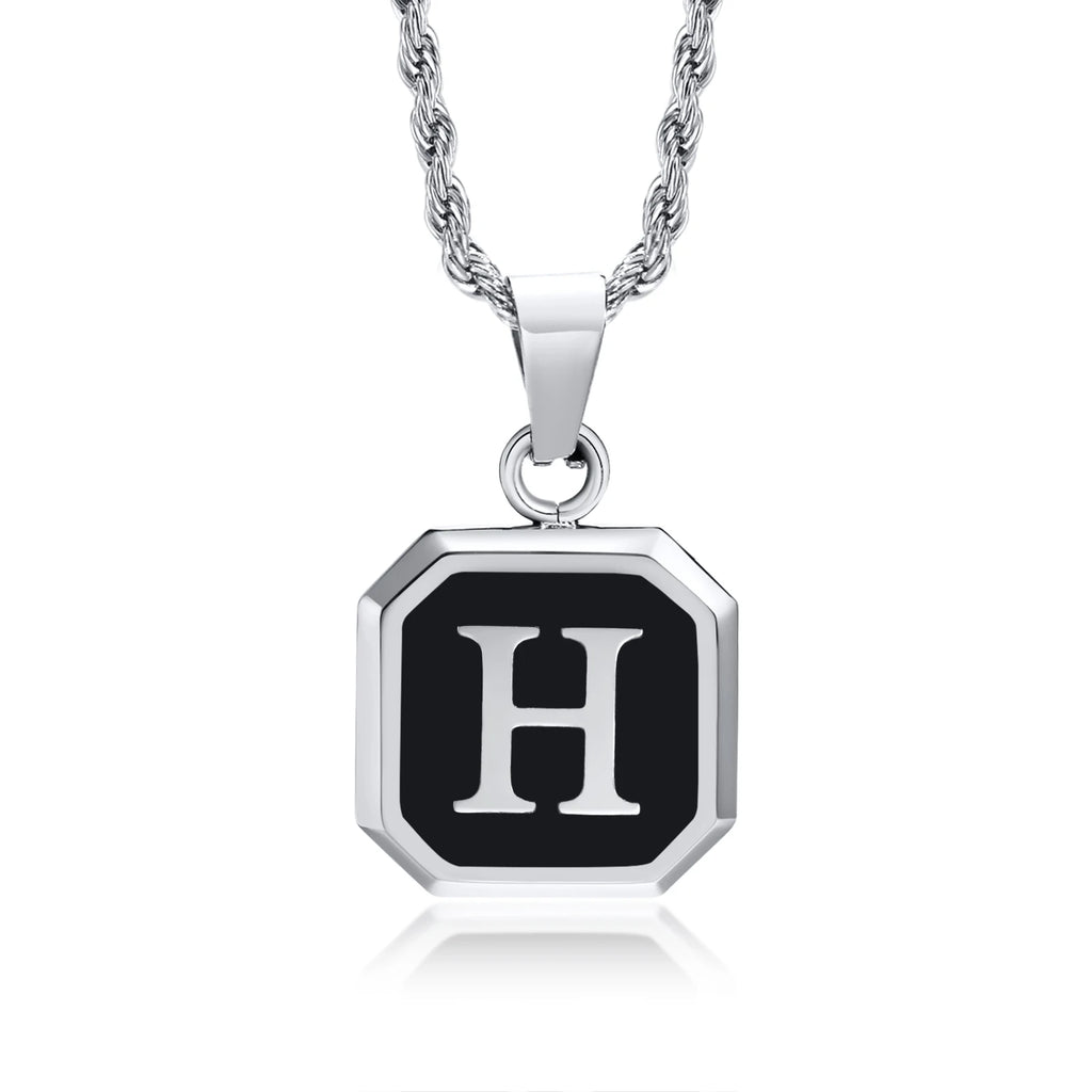 PENDRA Square Twisted Pendant Necklace