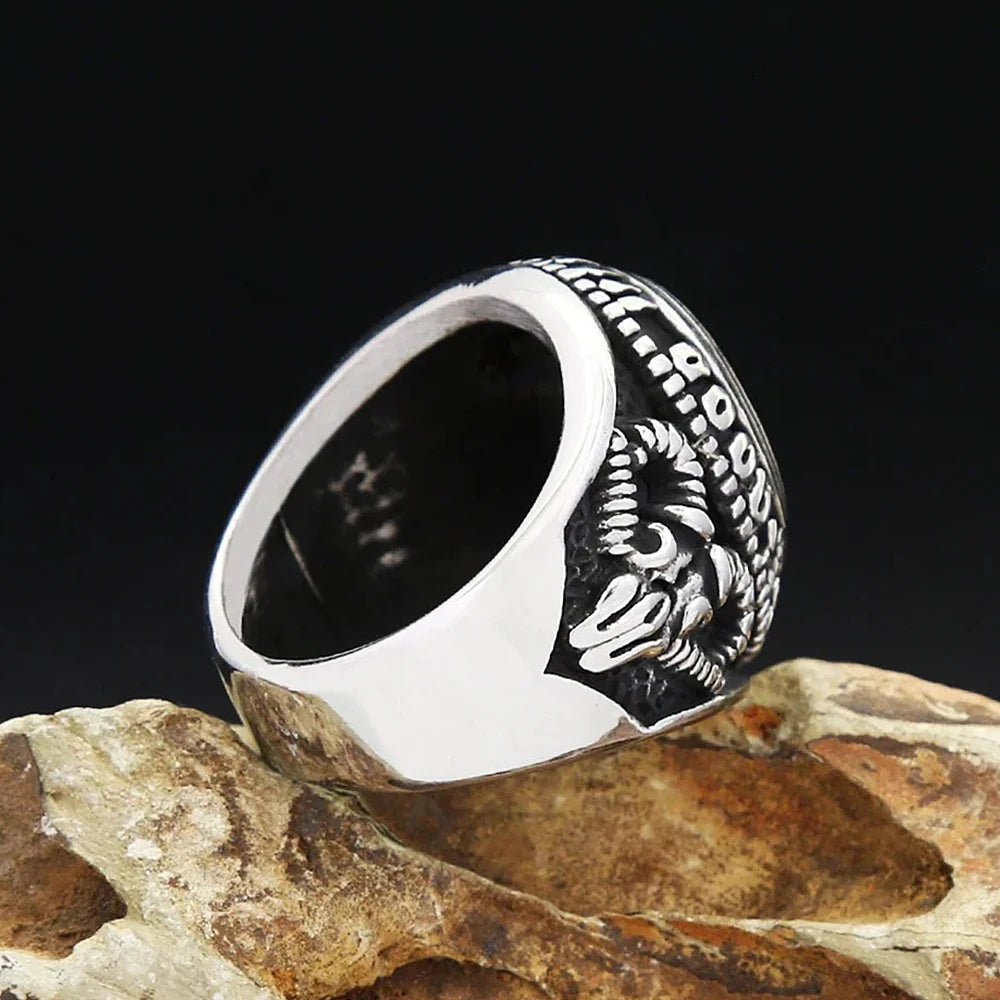 PENDRA Blackstone Gothic Black Stone Ring
