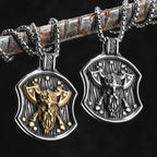 PENDRA Pirates Shield Steel Necklace