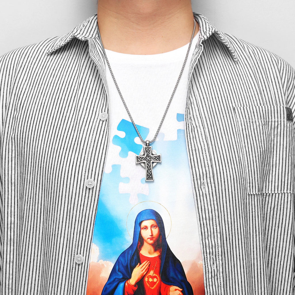 PENDRA Tavvara Cross Charm Necklace