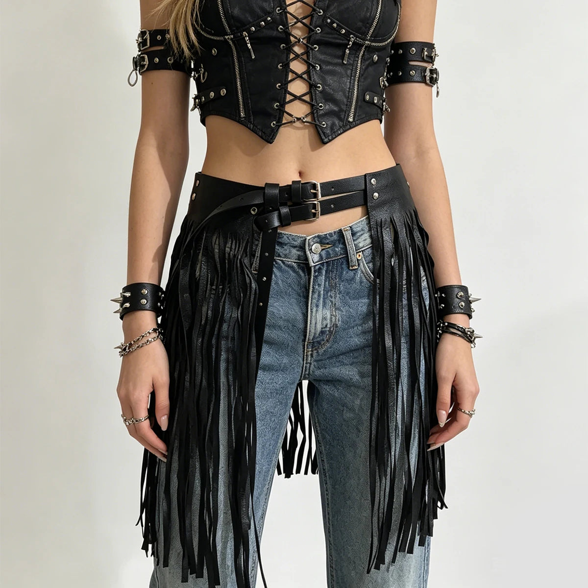 PENDRA Orlaara Leather Black Luxury Corset Belt