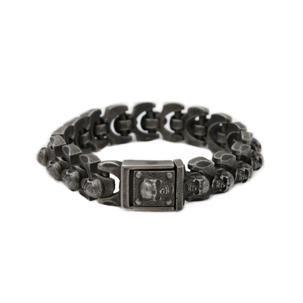 PENDRA Skullforge 316L Stainless Steel Skull Bracelet