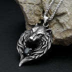 PENDRA Wolfrune Nordic Viking Wolf Pendant Necklace