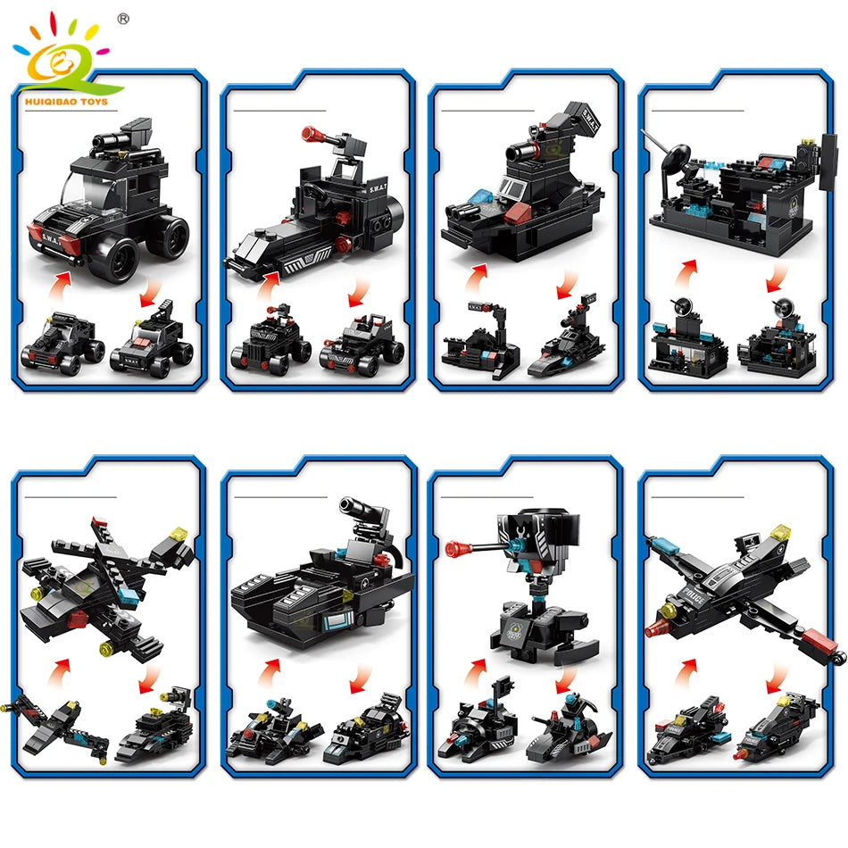 PENDRA 8in1 SWAT Police Building Set