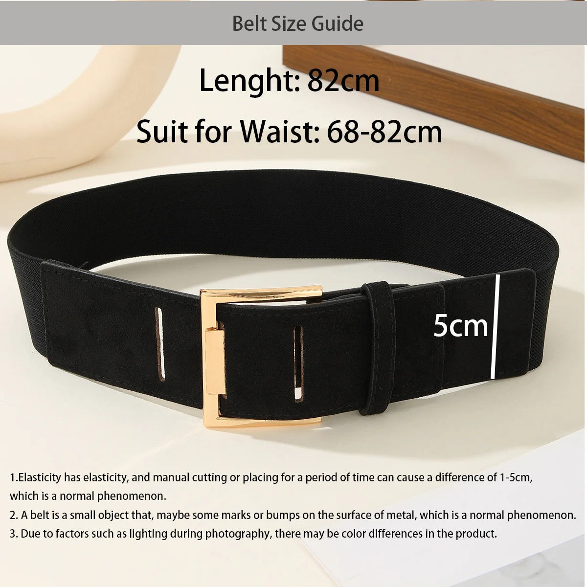 Vintage Waist Cincher Belt -Minimalist Suede Wide Belt for Women Adjustable Black Corset Strap with Pin Buckle for Pants Dresses