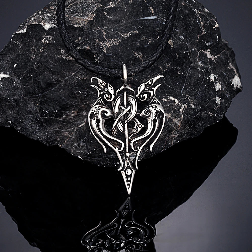 PENDRA Crow Rune Necklace