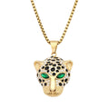 PENDRA Leopardcrest Stainless Steel Leopard Head Pendant