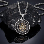 PENDRA Dragon Rune Steel Necklace