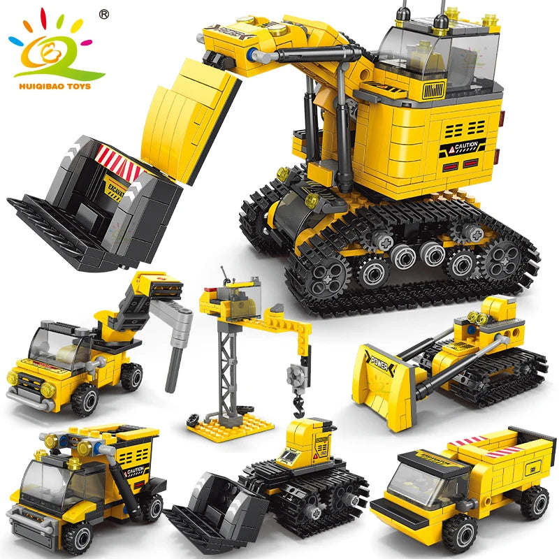 PENDRA Engineering Bulldozer Crane Building Set