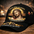 'King of Kings' Baseball Cap | Saved by His Blood, Crown of Thorns, Cross, Sacred Heart, Christian Faith, Prayer, Church
