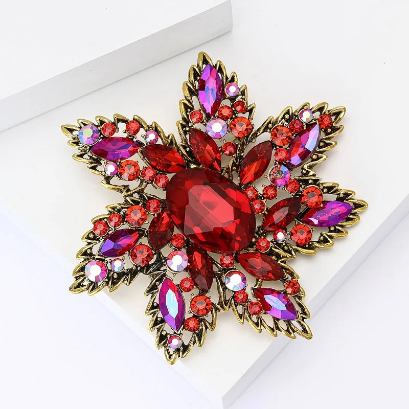 PENDRA Crystalia Luxury Crystal Flower Brooch