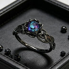 PENDRA Black Rose Crystal Ring