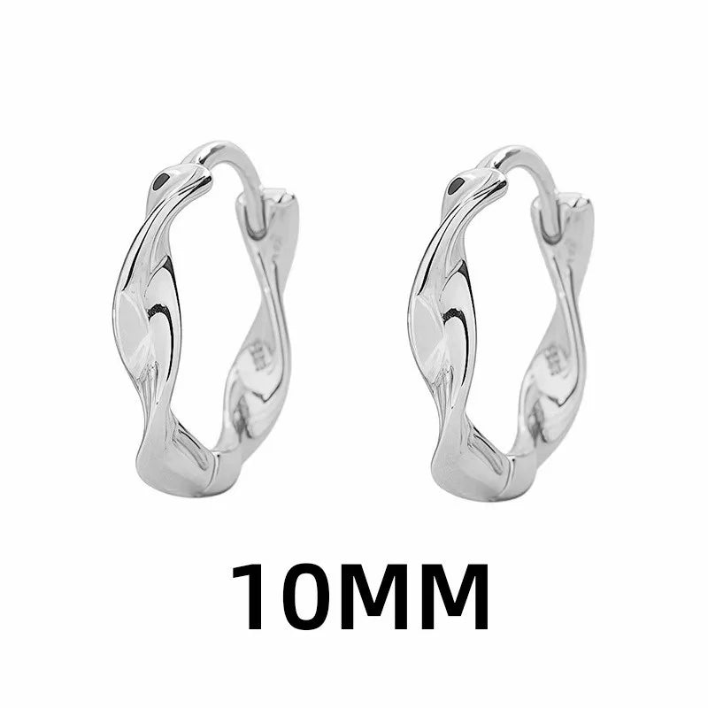 PENDRA Hoop Mobius Sterling Silver Earrings