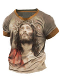 St. Joseph Tee "Ora Et Labora" Latin For "pray And Work" Men's Short Sleeve Tee Catholic T Shirts For Men Men's Casual T-shirt
