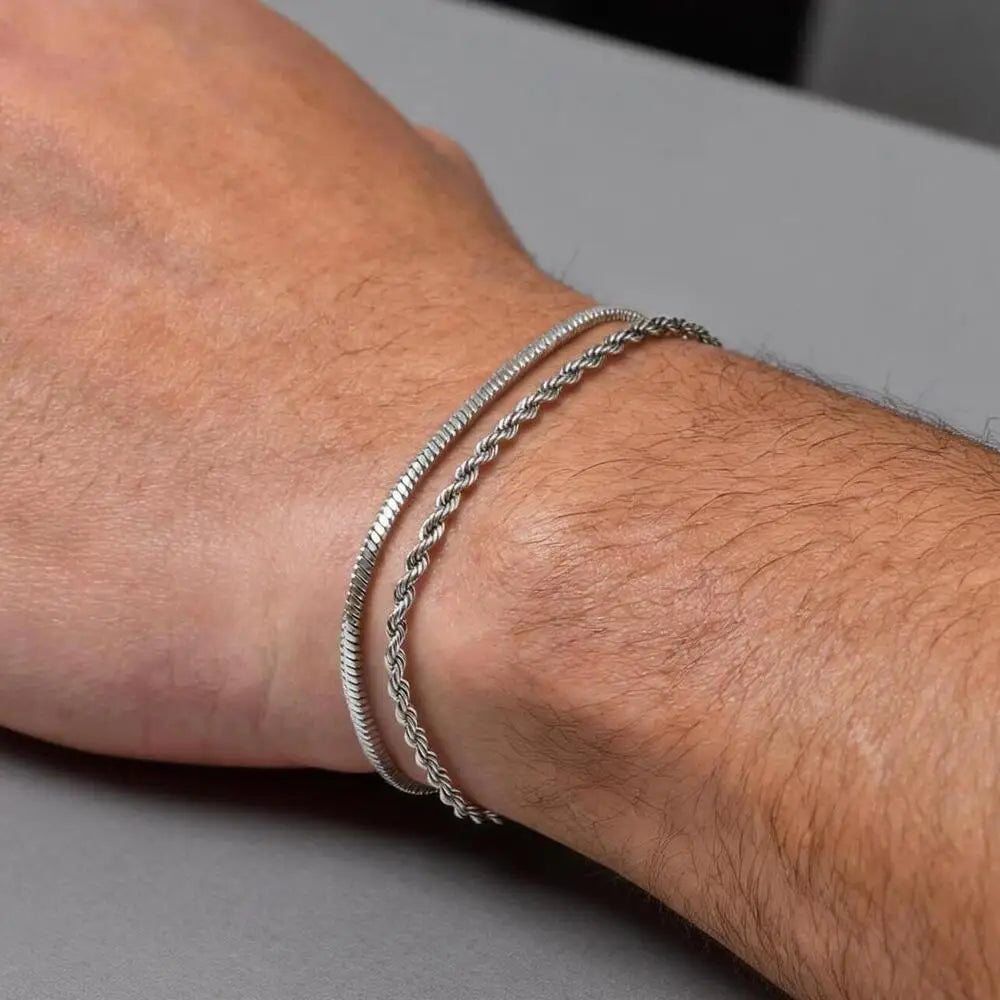PENDRA Silver 2Pcs Bracelet
