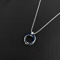 PENDRA Triad Titanium Steel Three-Ring Pendant Necklace