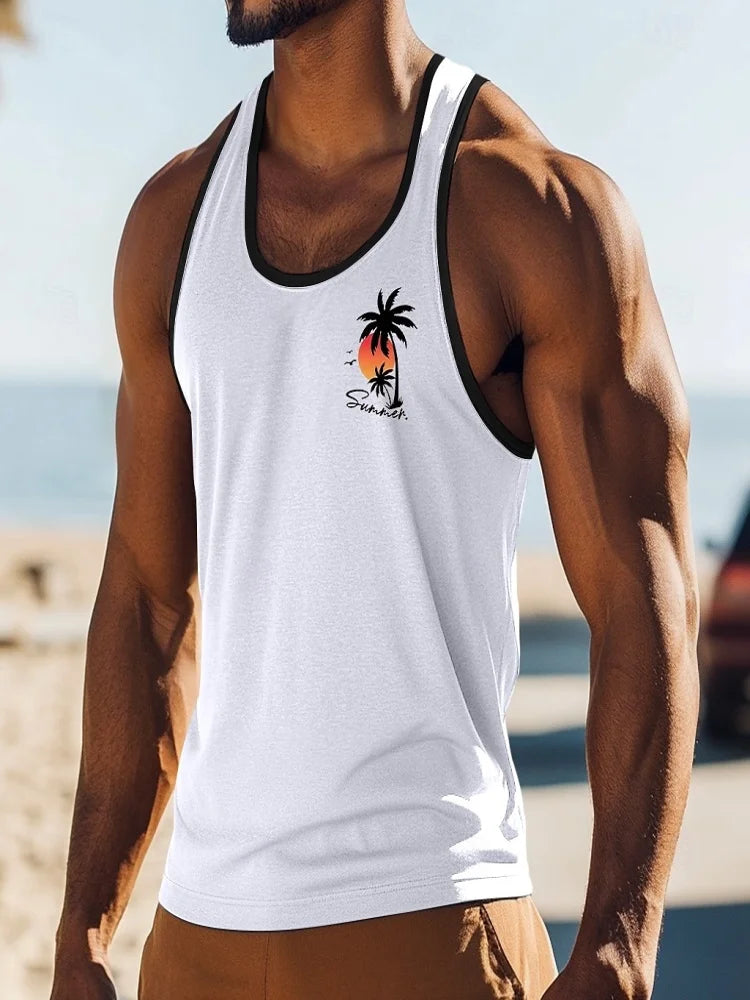 PENDRA Cartoon Chicken Printed Vacation Tank Sleeveless Beach Tank Top