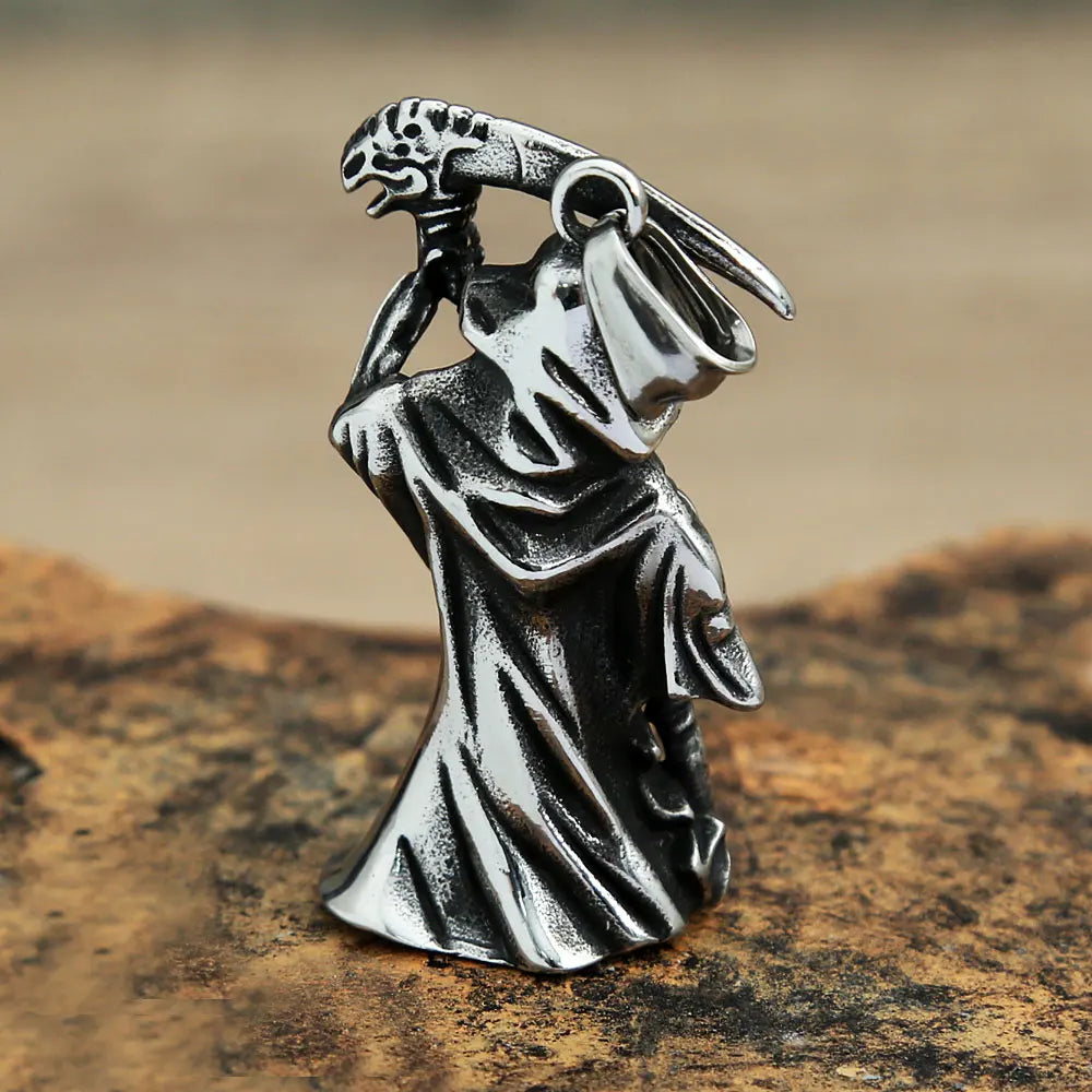 PENDRA Grimreaper Gothic Grim Reaper Scythe Skull Pendant