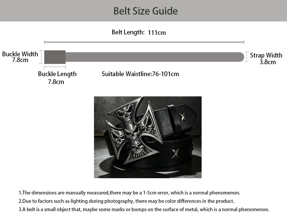 Men's Punk Style X Rivet Decorated Heavy Metal Belt Women Casual Fashion Jeans Decorative Belt-Rock Gothic Y2k Belts For Women