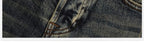 MEN FASHION Korean Style Clothes Brushed Fleece Denim Cargo Vintage Winter Straight Slim Luxury Streetwear 90s Trousers for Men