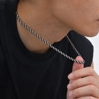 PENDRA Twisted Black Chain Necklace