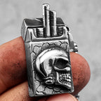 PENDRA Skull Lighter Cigarette Steel Necklace