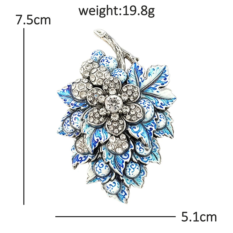 PENDRA Berryelle Vintage Berry Flower Brooch