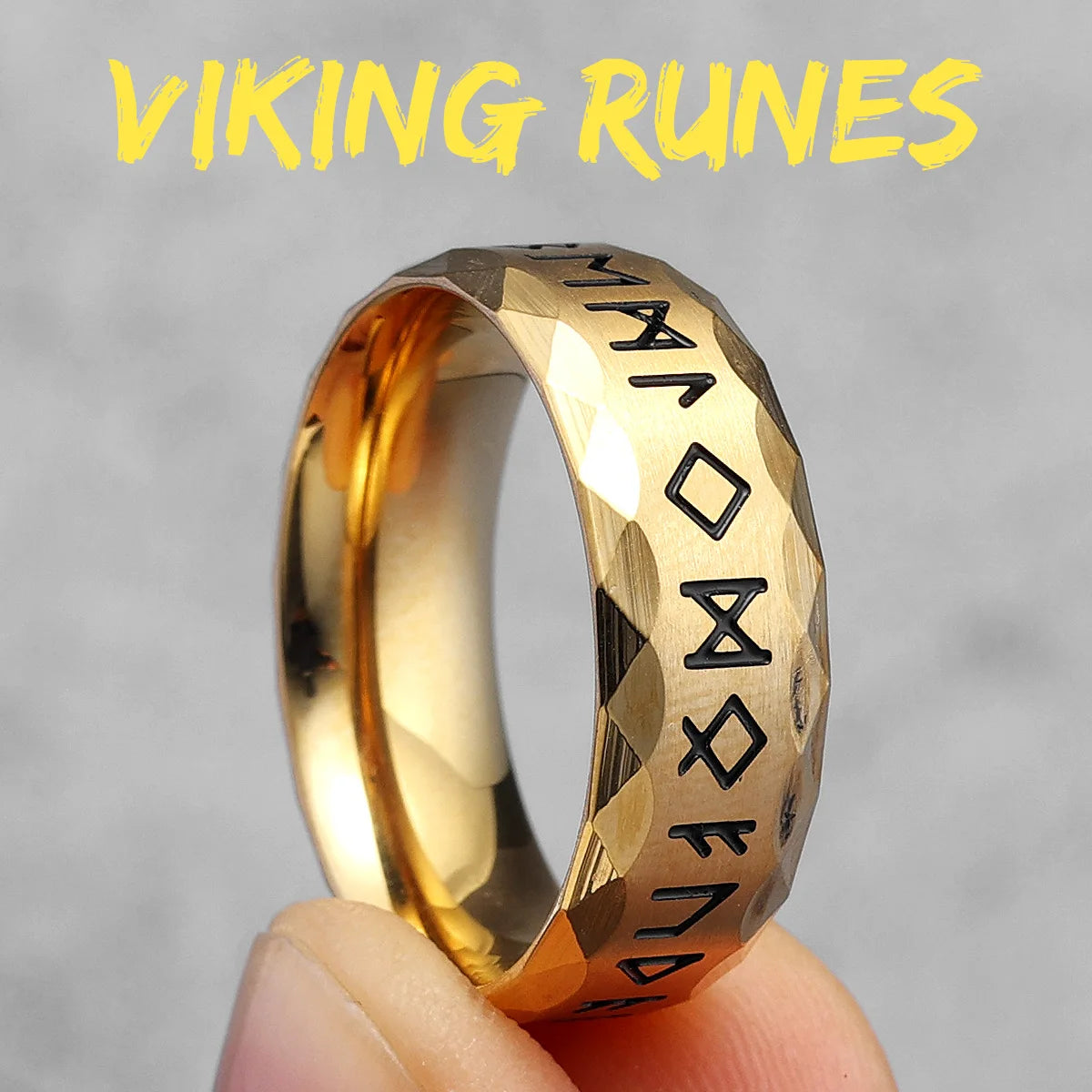 Vintage Nordic Viking Runes Celtic Knot Series Stainless Steel Womens Mens Rings Punk Biker Jewelry Creativity Gift Wholesale
