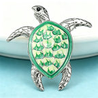 PENDRA Lovely Swimming Turtle Brooch