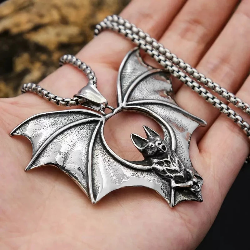 PENDRA Batgoth Vintage Stainless Steel Bat Pendant